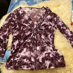 Purple floral tie-dye like Women's Top